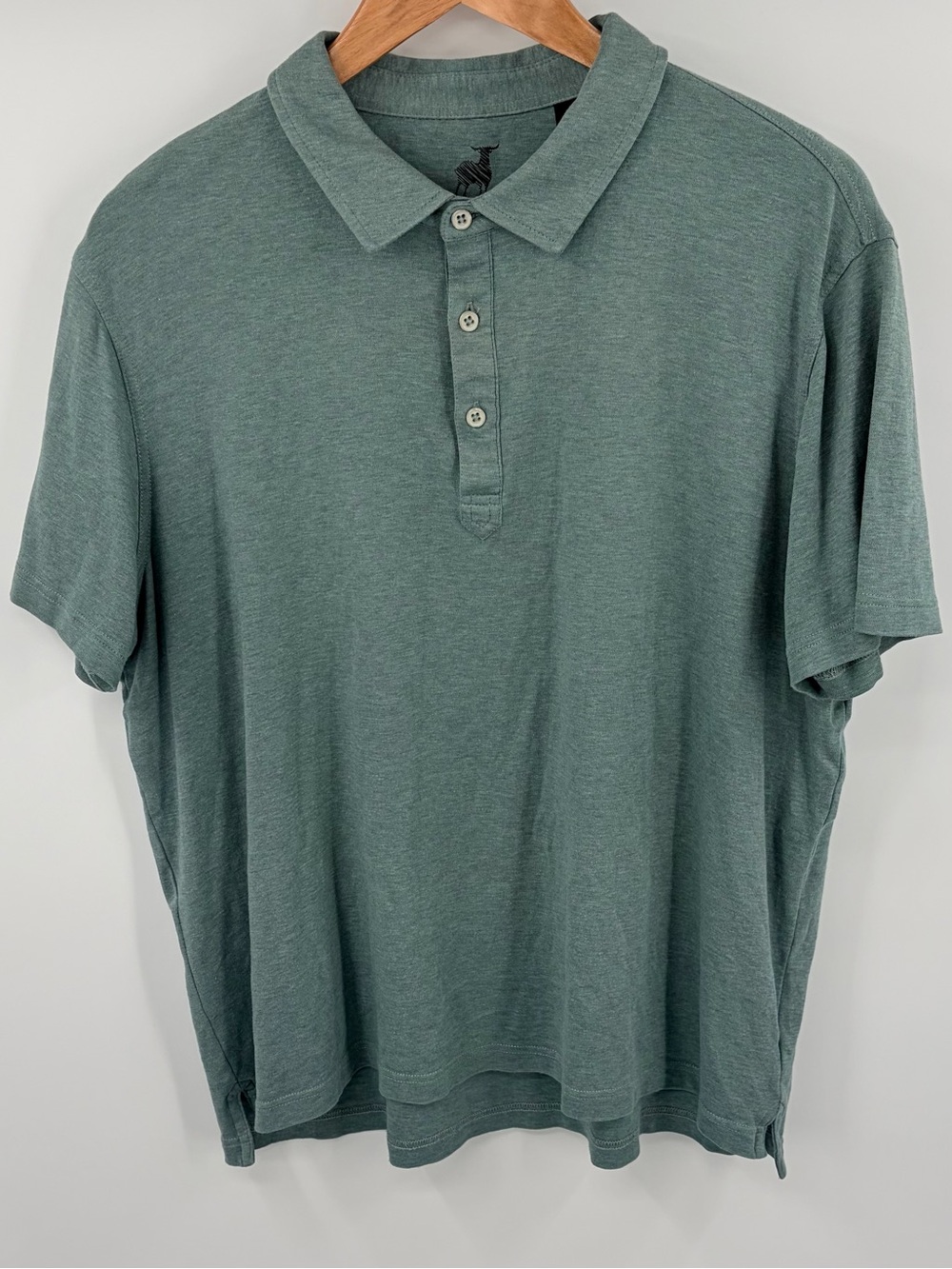 Raffi Sherwood essential three button green cotton polo men’s XL